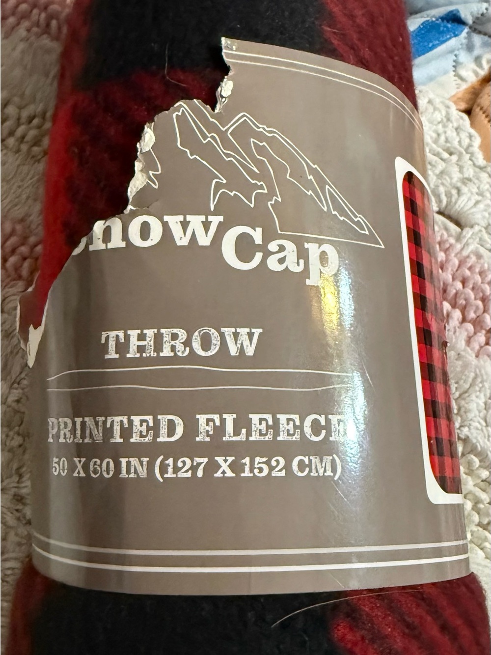 Red and Black Buffalo Plaid Fleece Throw